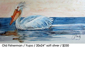 Old Fisherman/ Yupo/ 20x24 soft silver/ $250